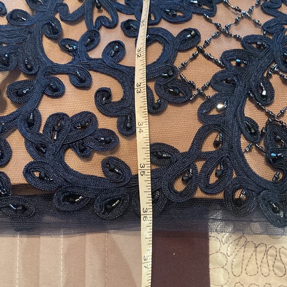 NWT ladies size 16 Navy beaded midi dress by Milano Formals - Picture 6 of 10